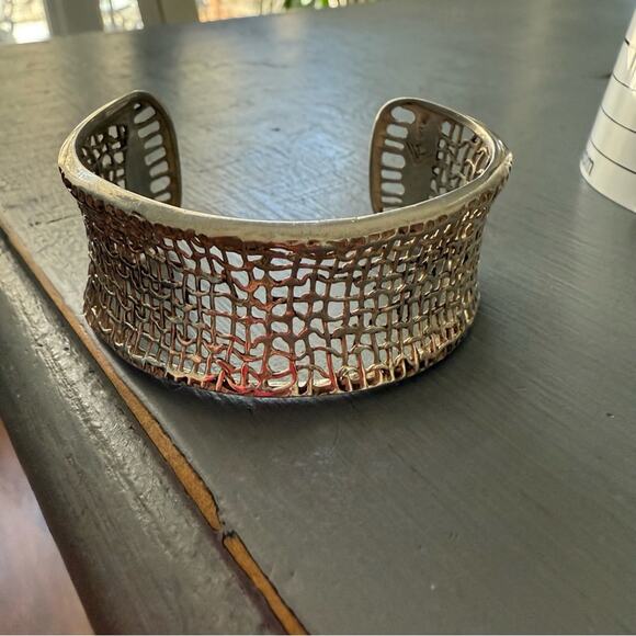 Silpada 925 Sterling Silver Woven Textured Cuff Bracelet - Picture 11 of 11